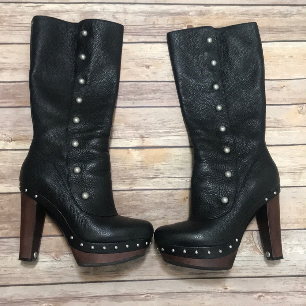 UGG Cosima thigh high leather studded boots